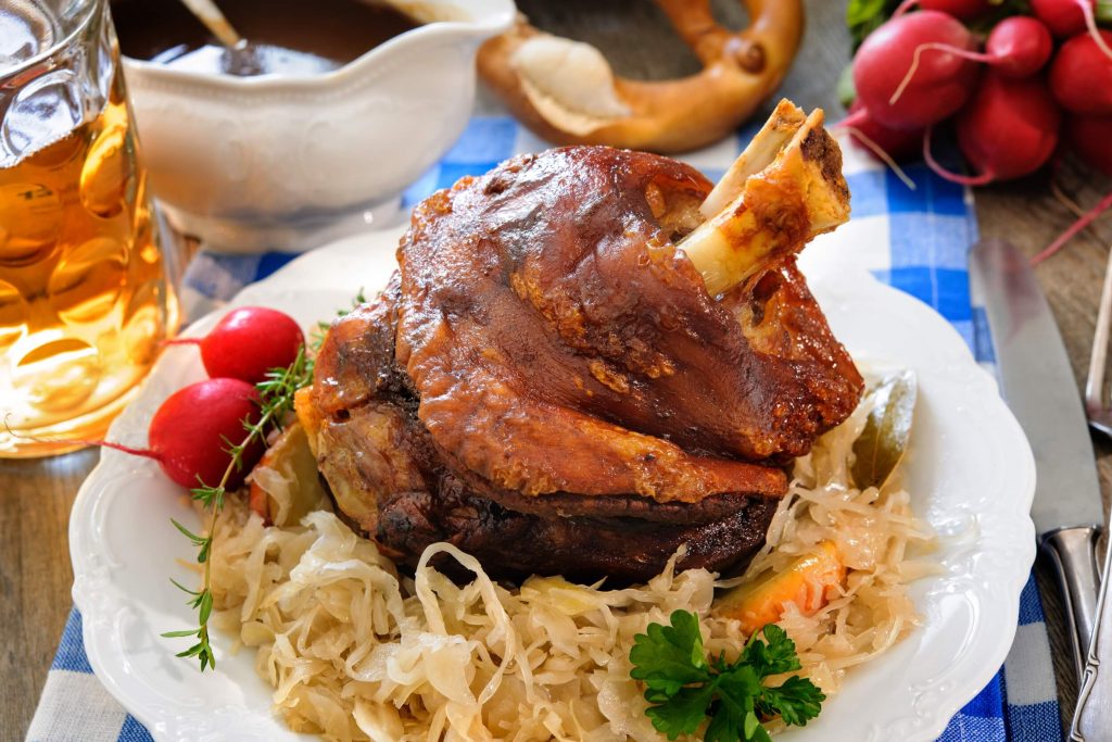 German pork knuckle with beer