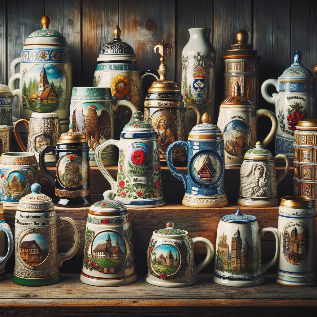 Collection of Various German Beer Steins